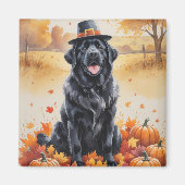 Newfoundland in de herfstbladeren Thanksgiving kun Magneet (Voorkant)