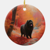 Newfoundland in Herfst laat Herfst inspireren Keramisch Ornament (Achterkant)