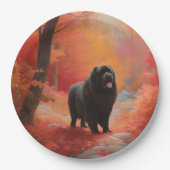 Newfoundland in Herfst laat Herfst inspireren Papieren Bordje (Voorkant)