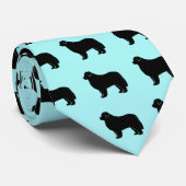 Newfoundland in Silhouette Stropdas (Opgerold)