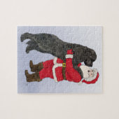 Newfoundland Jowly kerstgroet Legpuzzel (Horizontaal)