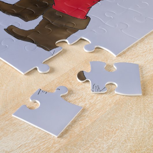 Newfoundland Jowly kerstgroet Legpuzzel (Zijkant)