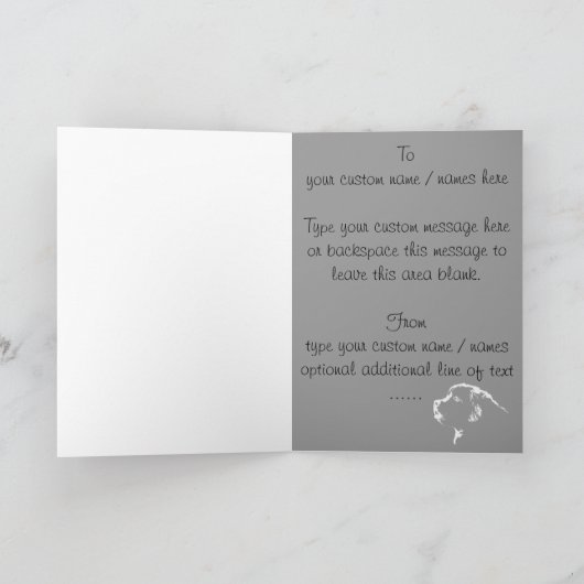 Newfoundland Kaart Custom Newfoundland Dog Kaart (Binnen)