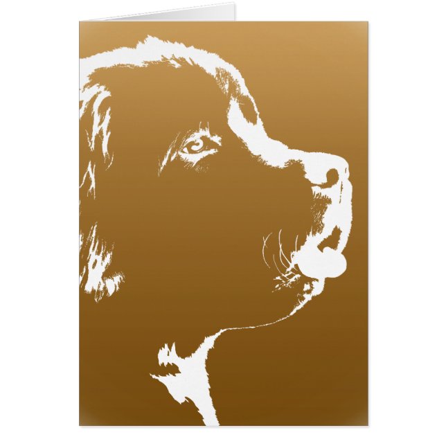 Newfoundland Kaart Custom Newfoundland Dog Kaart (Voorkant)
