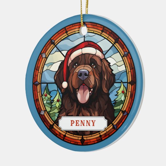 Newfoundland keramische cirkel Ornament (Links)