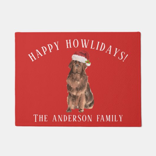 Newfoundland Kerst Deurmat (Voorkant)