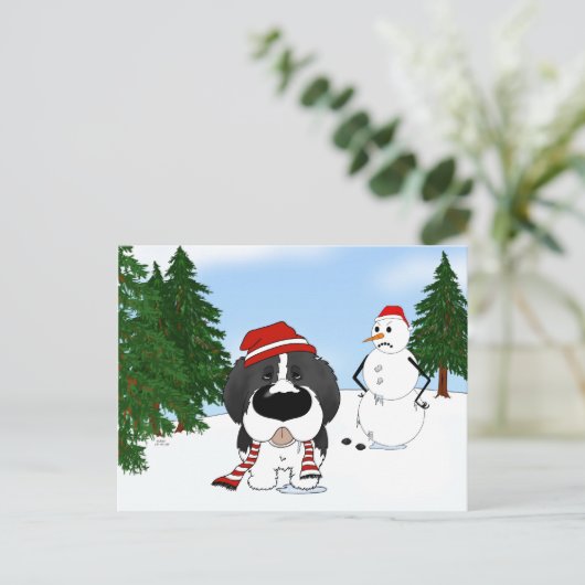 Newfoundland Kerst Feestdagenkaart (Staand voorkant)