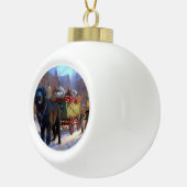 Newfoundland Kerstfeest Periode Keramische Bal Ornament (Rechts)