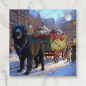 Newfoundland Kerstfeest Seizoen Bedankjes Labels (Achterkant)