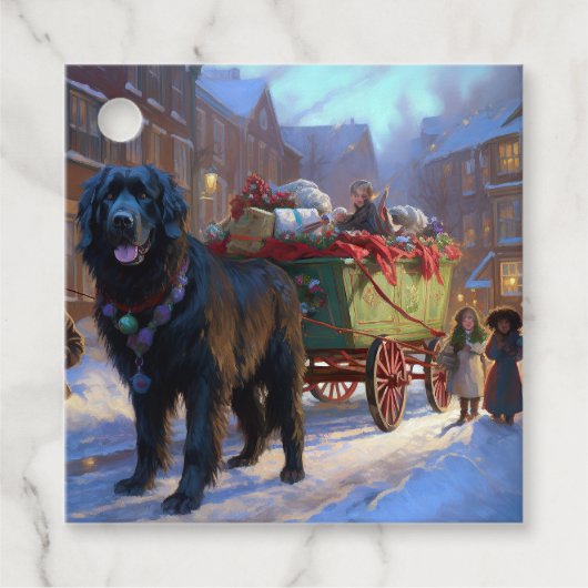 Newfoundland Kerstfeest Seizoen Bedankjes Labels (Voorkant)