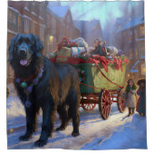 Newfoundland Kerstfeest Seizoen Douchegordijn (Voorkant)