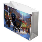 Newfoundland Kerstfeest Seizoen Groot Cadeauzakje (Achterkant Gekanteld)