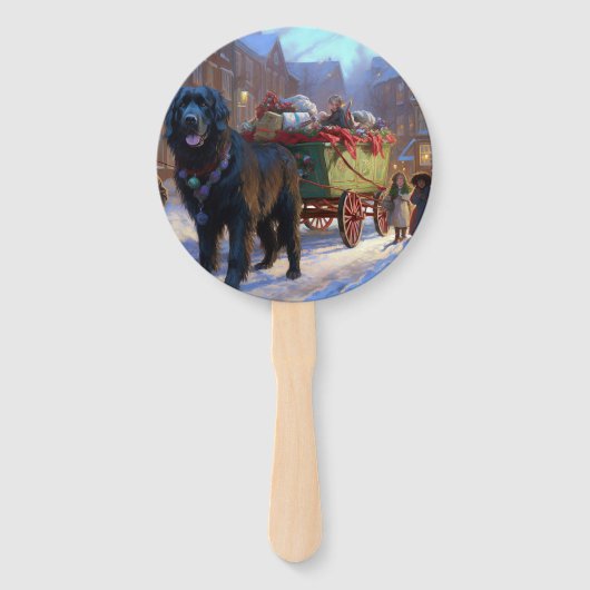 Newfoundland Kerstfeest Seizoen Handwaaier (Achterkant)