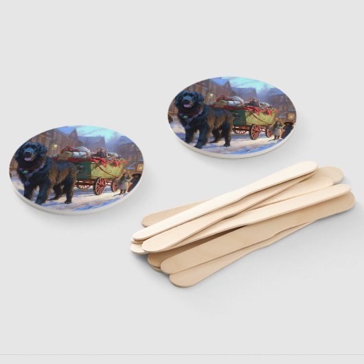 Newfoundland Kerstfeest Seizoen Handwaaier (Niet-gemonteerd)