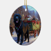 Newfoundland Kerstfeest Seizoen Keramisch Ornament (Rechts)