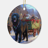 Newfoundland Kerstfeest Seizoen Keramisch Ornament (Links)