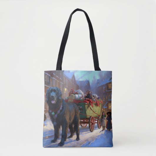 Newfoundland Kerstfeest Seizoen Tote Bag (Voorkant)