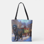 Newfoundland Kerstfeest Seizoen Tote Bag (Achterkant)