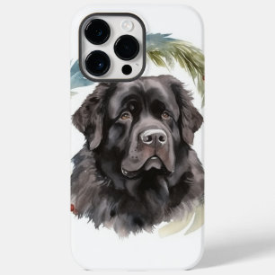 Newfoundland Kerstkrans Feestelijke Pup Case-Mate iPhone 14 Pro Max Hoesje