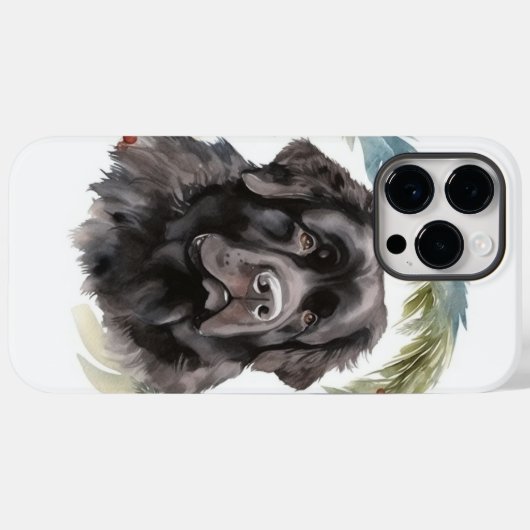 Newfoundland Kerstkrans Feestelijke Pup Case-Mate iPhone Case (Achterkant (horizontaal))
