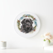 Newfoundland Kerstkrans Feestelijke Pup Grote Klok (Huis)