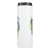 Newfoundland Kerstkrans Feestelijke Pup Thermosbeker (Achterkant)