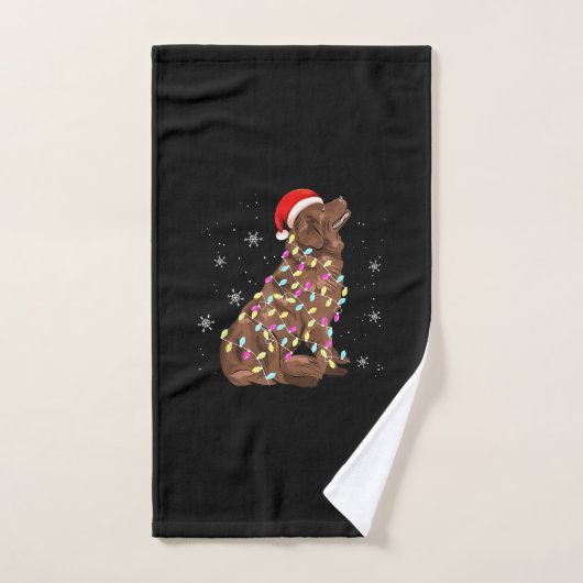 Newfoundland Kerstlicht | Funny Dog Lover Handdoek (Handdoek)