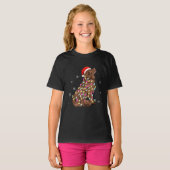 Newfoundland Kerstlicht | Funny Dog Lover T-shirt (Voorkant volledig)
