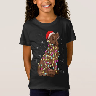 Newfoundland Kerstlicht Gift Funny Dog Lover T-shirt