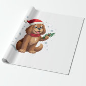 Newfoundland Kerstman Hoed Cadeaupapier (Uitgerold)