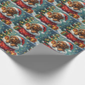 Newfoundland Kerstman Zak Avontuur Cadeaupapier (Hoek)