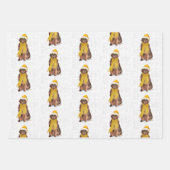 Newfoundland Kerstmis Dog Green Play Holiday Inpakpapier Vel (Voorkant 2)