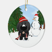 Newfoundland Kerstmis Keramisch Ornament (Links)