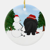 Newfoundland Kerstmis Keramisch Ornament (Achterkant)