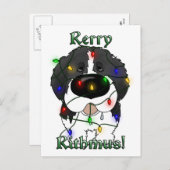 Newfoundland kerstverlichting feestdagenkaart (Voorkant / Achterkant)