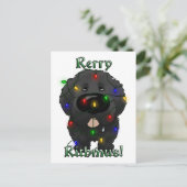 Newfoundland kerstverlichting feestdagenkaart (Staand voorkant)