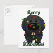 Newfoundland kerstverlichting feestdagenkaart (Voorkant / Achterkant)