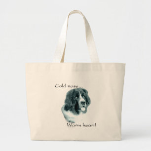 Newfoundland koude neus warm hart grote tote bag