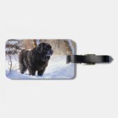 Newfoundland laat het sneeuwen Kerstmis Bagagelabel (Achterkant horizontaal)