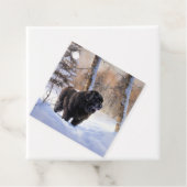 Newfoundland laat het sneeuwen Kerstmis Bedankjes Labels (In situ)