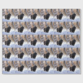 Newfoundland laat het sneeuwen Kerstmis Cadeaupapier (Vlak)