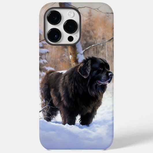 Newfoundland laat het sneeuwen Kerstmis Case-Mate iPhone Case (Achterkant)