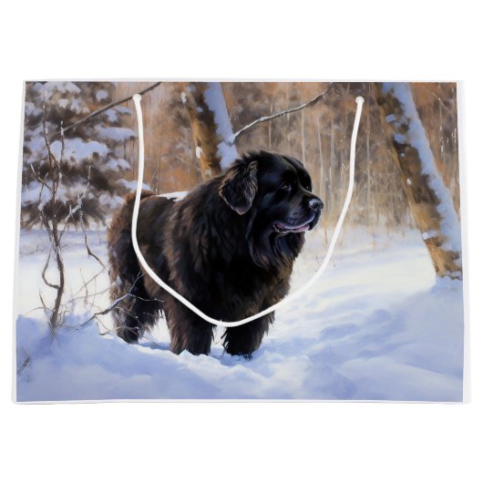 Newfoundland laat het sneeuwen Kerstmis Groot Cadeauzakje (Voorkant)