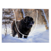 Newfoundland laat het sneeuwen Kerstmis Groot Cadeauzakje (Achterkant)