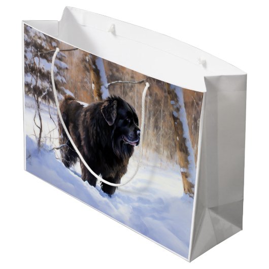 Newfoundland laat het sneeuwen Kerstmis Groot Cadeauzakje (Achterkant Gekanteld)