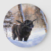Newfoundland Laat het Sneeuwen Kerstmis Grote Klok (Voorkant)