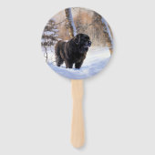 Newfoundland laat het sneeuwen Kerstmis Handwaaier (Voorkant)