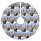 Newfoundland laat het sneeuwen Kerstmis Kerstboom Rok (Voorkant)