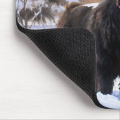 Newfoundland laat het sneeuwen Kerstmis Muismat (Hoek)