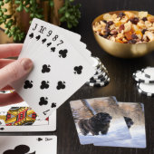 Newfoundland laat het sneeuwen Kerstmis Pokerkaarten (Insitu)